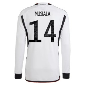 Prima Maglia Germania Mondiali 2022 Jamal Musiala 14 Manica Lunga